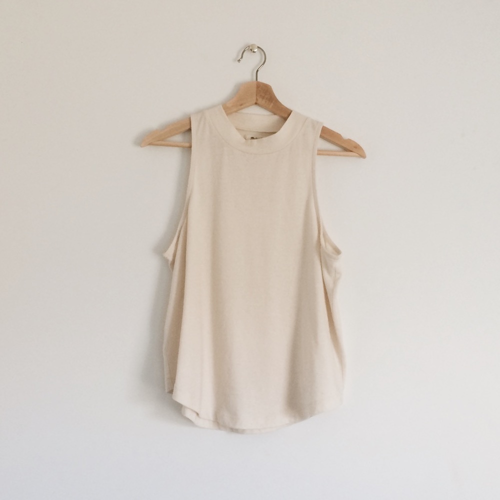 Madewell mockneck shirttail tank